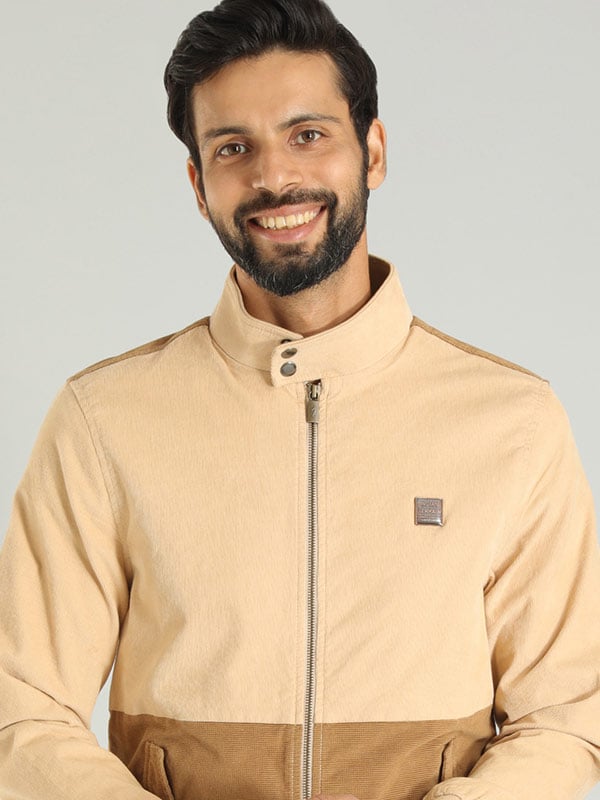 Buy Men Solid Full Sleeve Bomber Jacket Online Indian Terrain