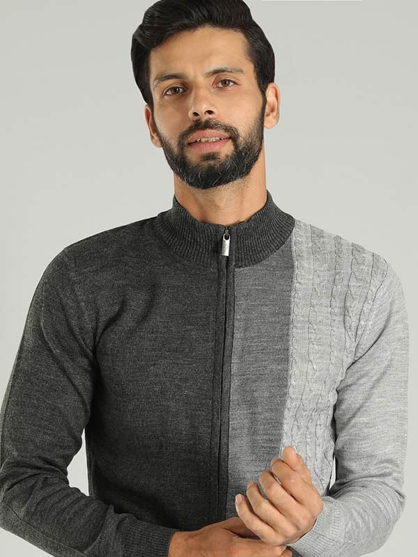 Buy Men Color Block Full Sleeve High Neck Sweater Online Indian Terrain