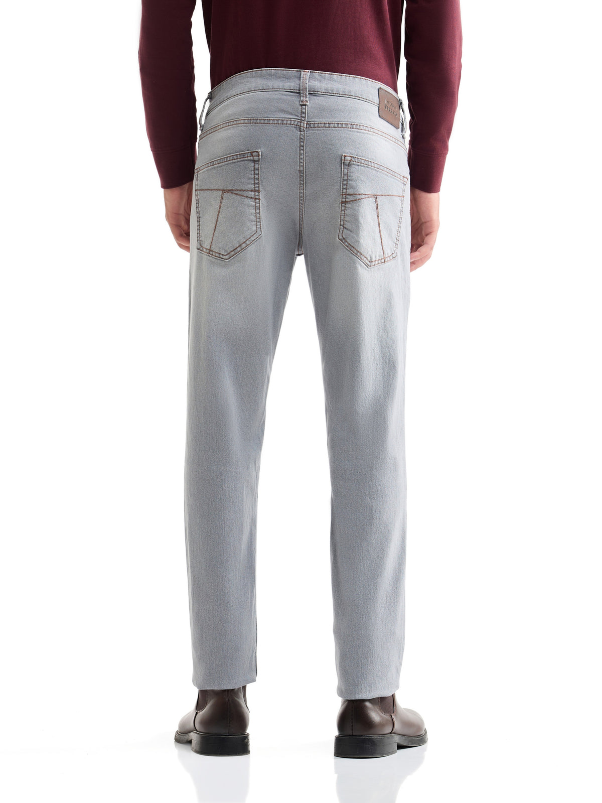 Slim Fit Stretchable Jeans - Light Grey t4option_0