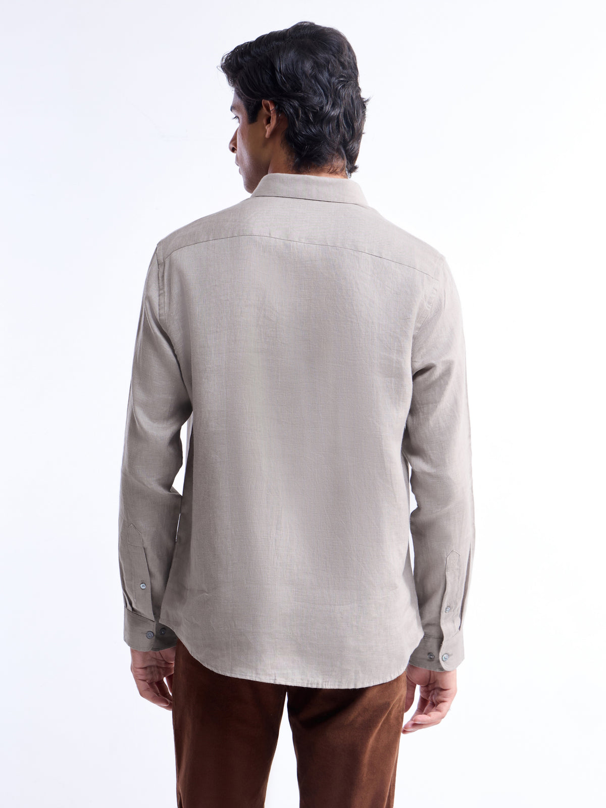 Solid Regular Fit Shirt - Grey t4option_4
