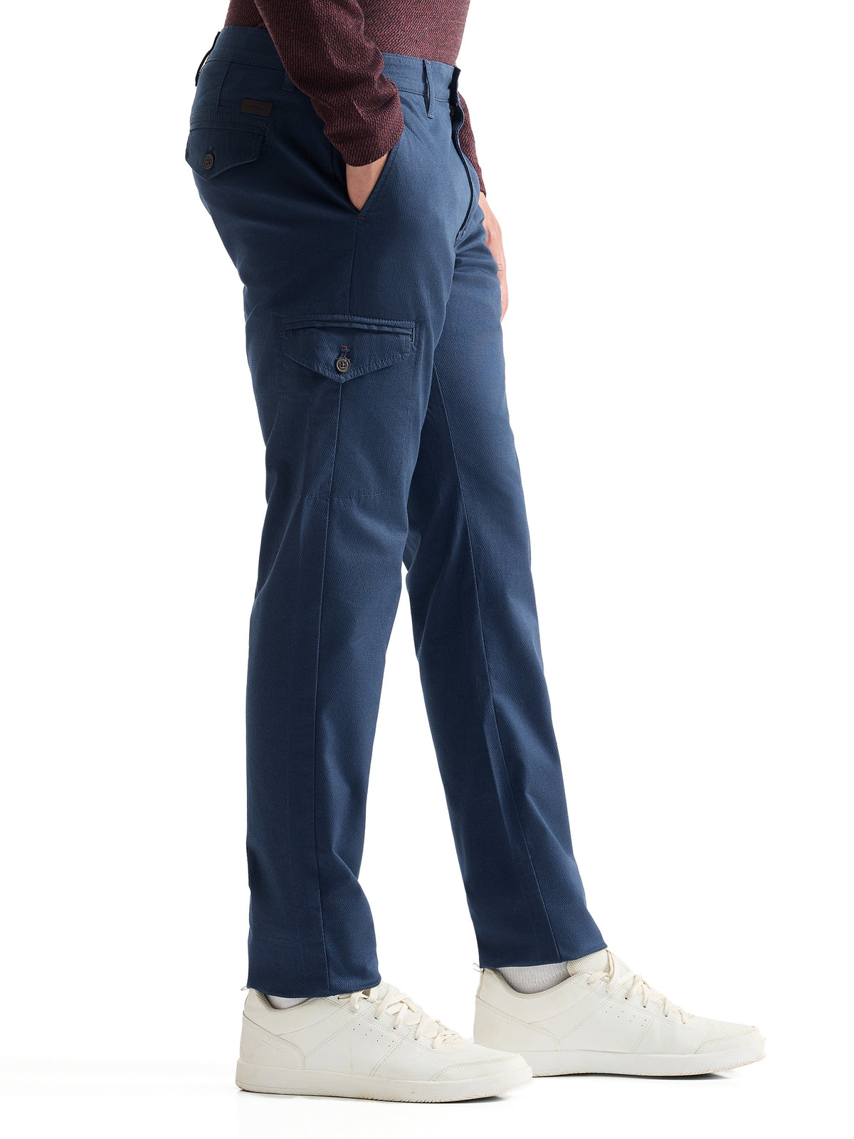 Slim Fit Cotton Stretch Trouser - Gasoline t4option_2