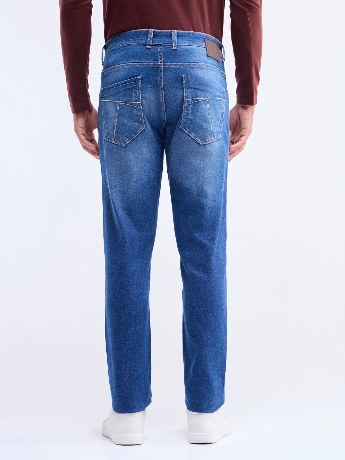 Slim Fit Cotton Stretch Jeans - Med Wash t4option_0
