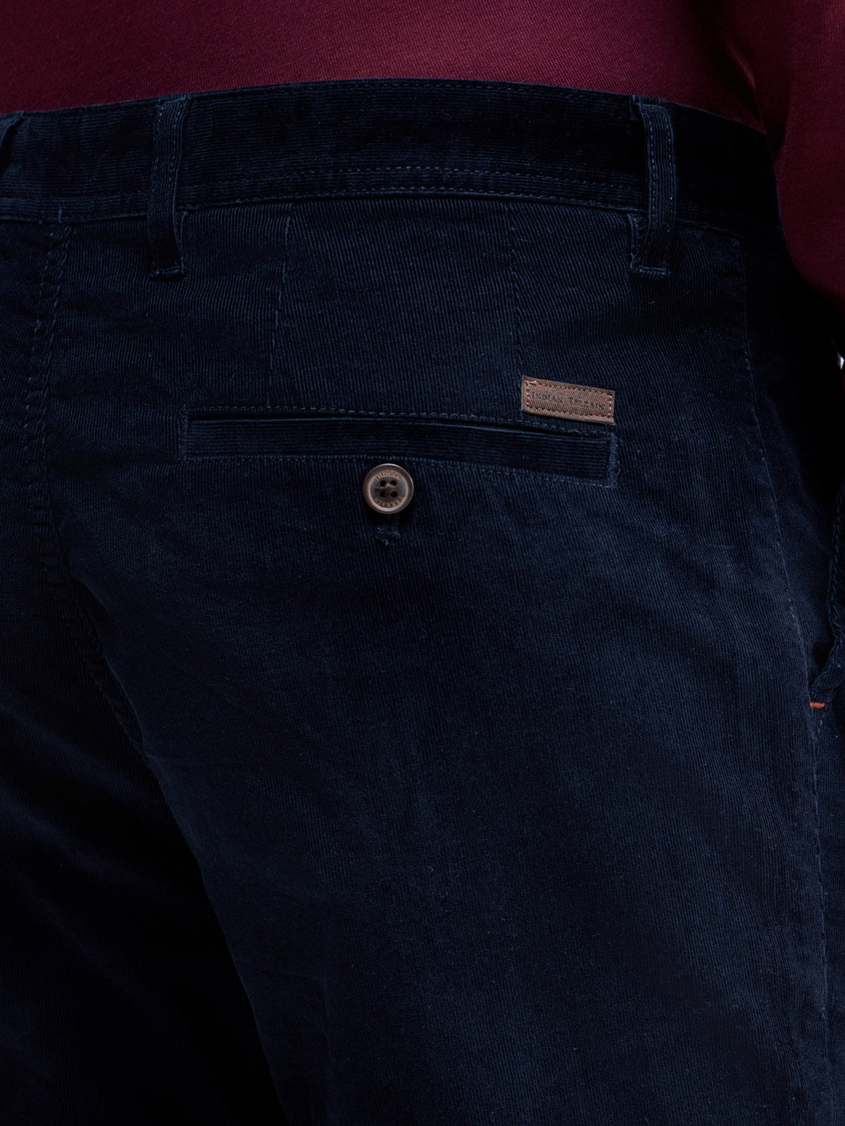Regular Fit Cotton Stretch Trouser - Navy t4option_0