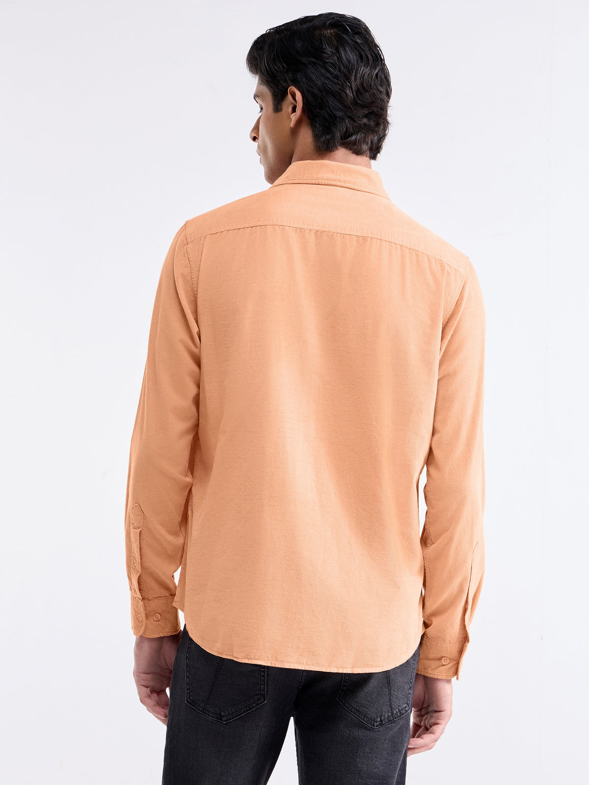 Check Full Sleeve Cotton Shirt - Orange t4option_2