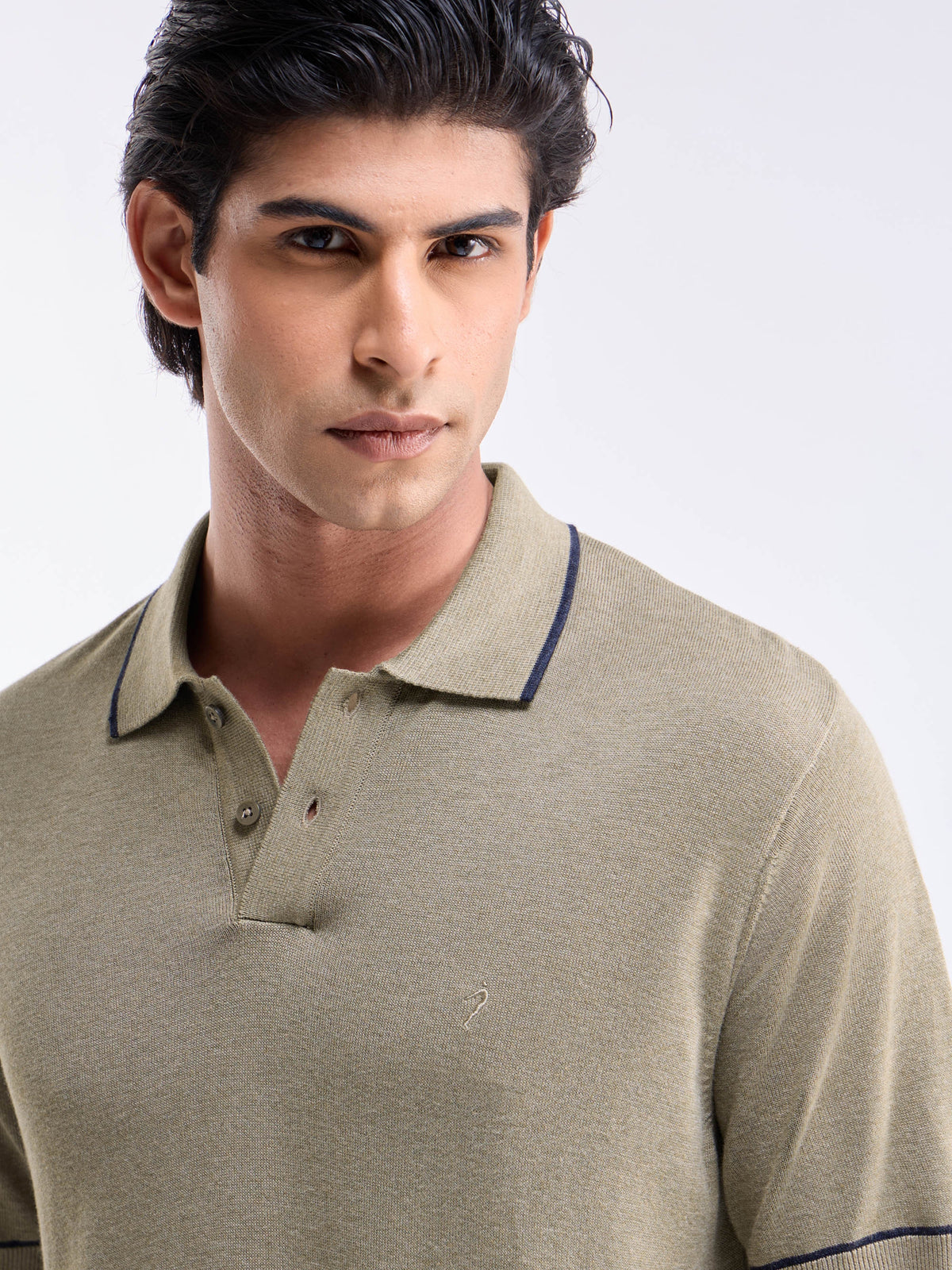 Solid Half Sleeve Regular Fit T-Shirt - Olive t4option_1