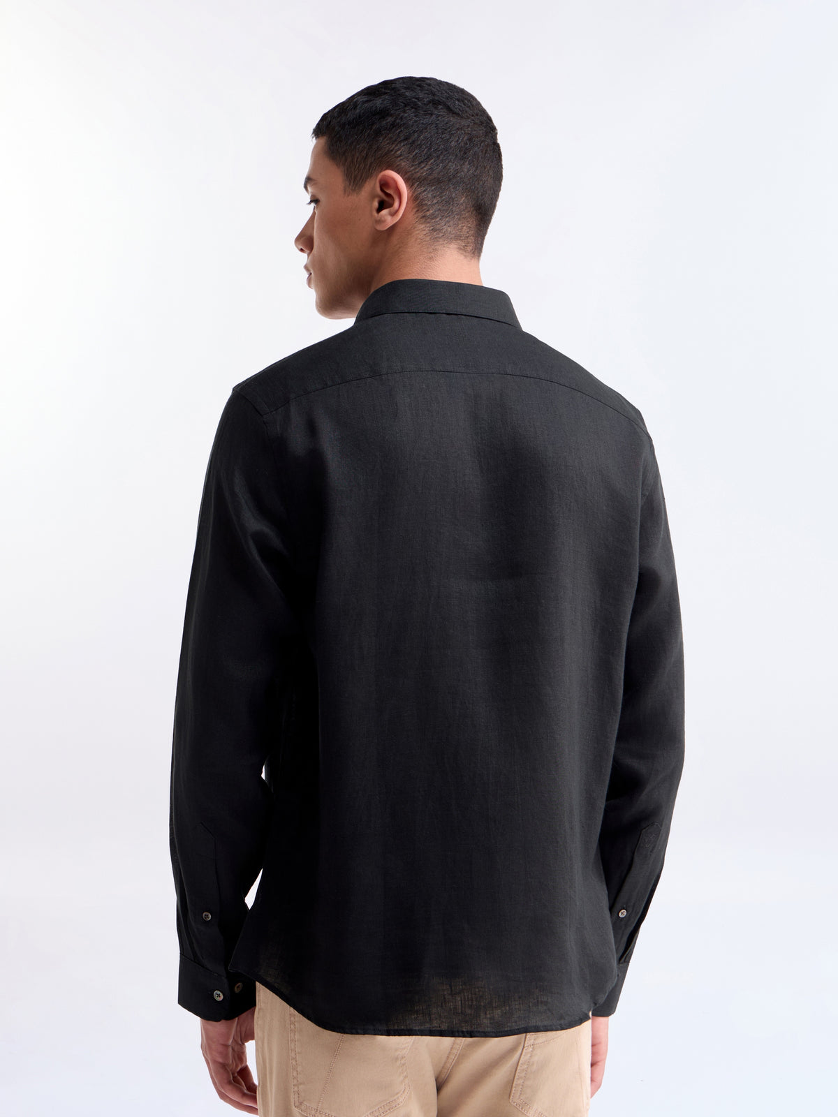Solid Regular Fit Shirt - Black t4option_0