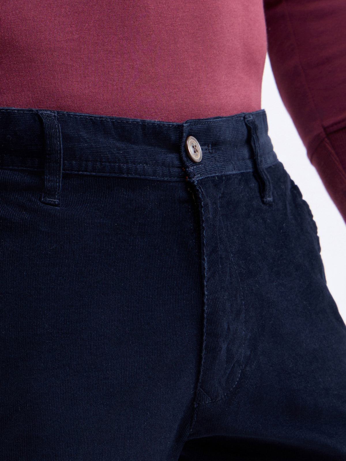 Slim Fit Cotton Stretch Trouser - Navy t4option_2