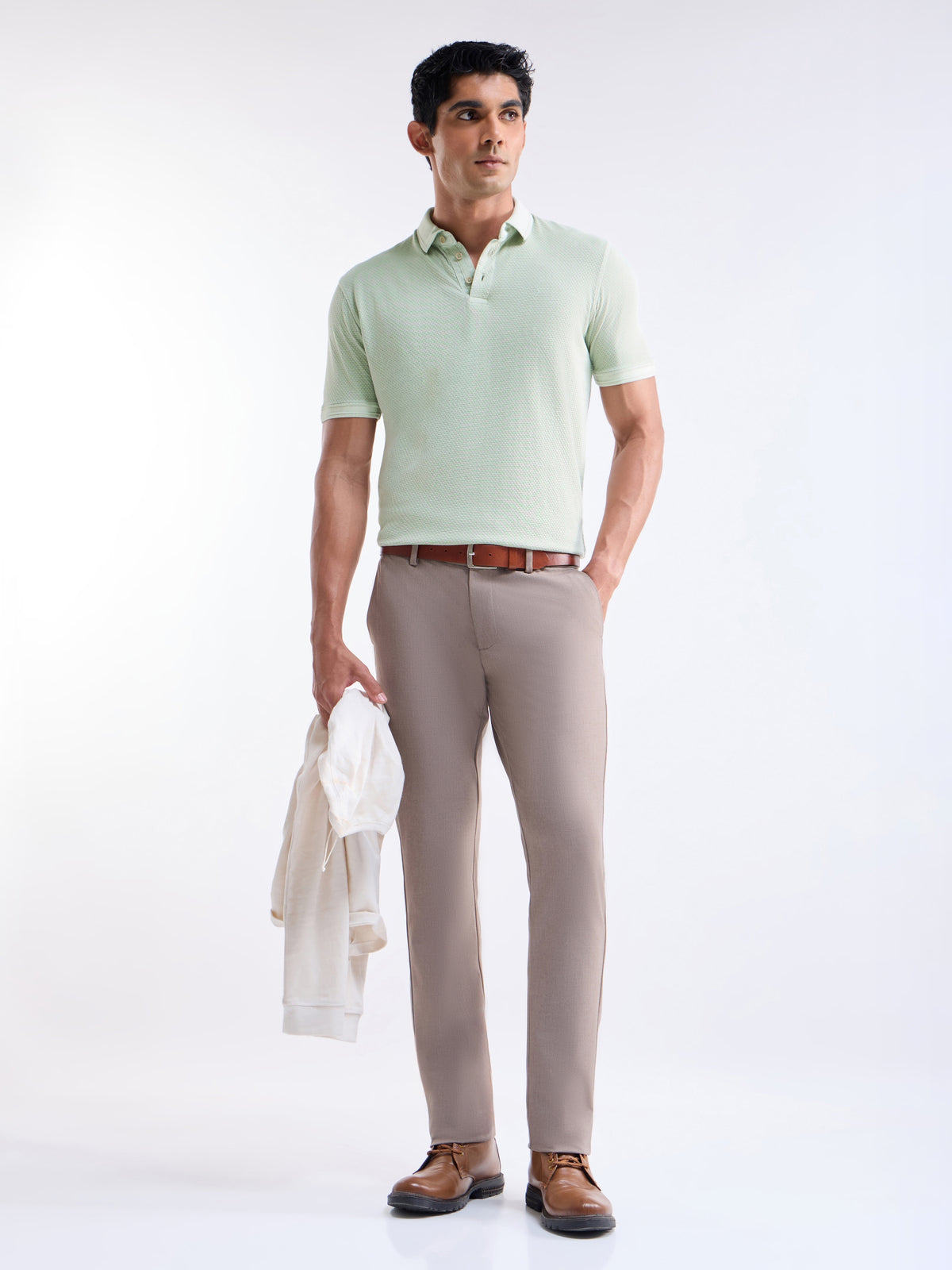 Solid Half Sleeve Regular Fit Polo T-Shirt - Mint t4option_1