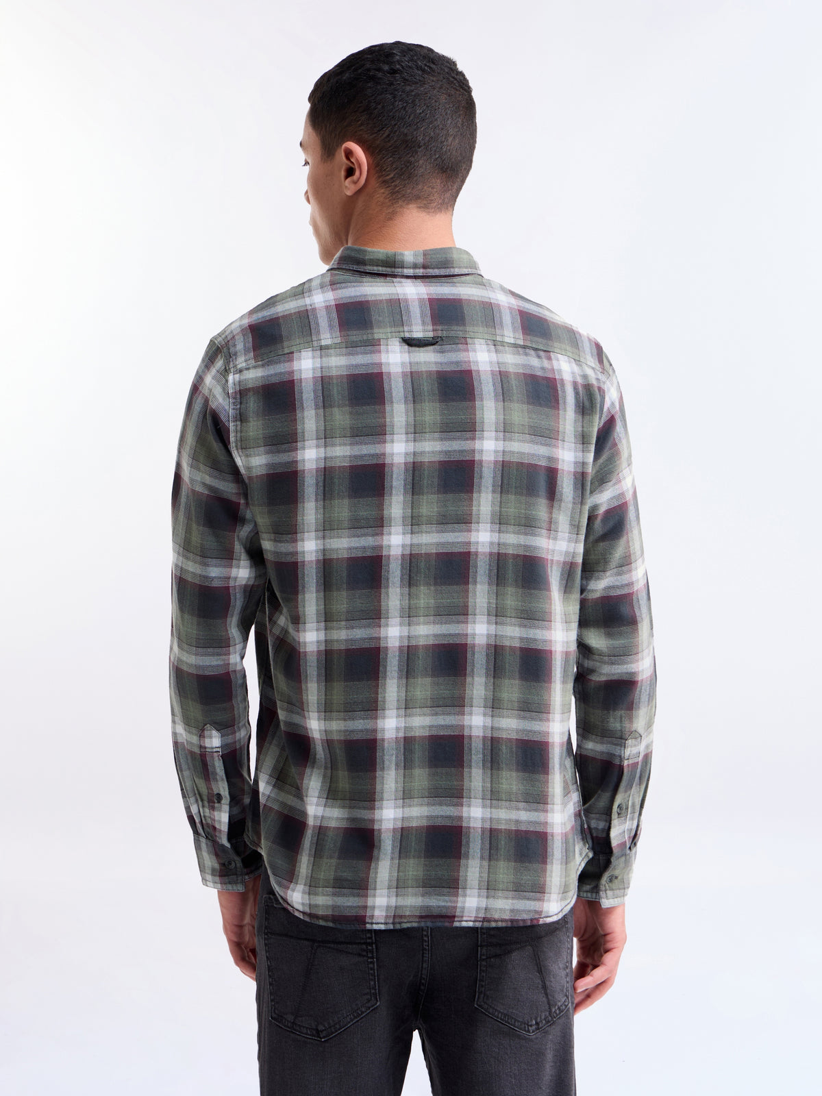 Check Full Sleeve Cotton Shirt - Green t4option_0