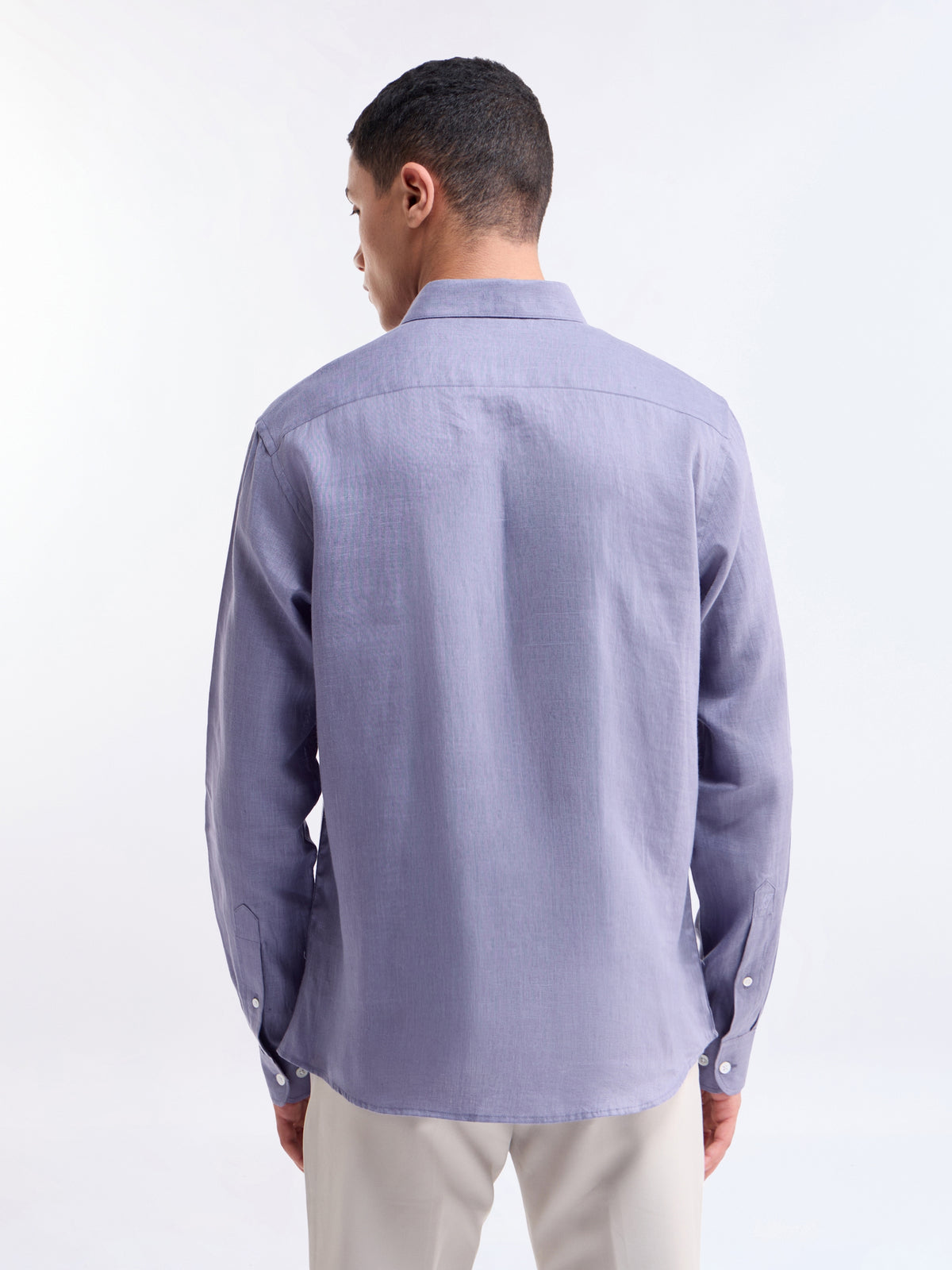 Solid Regular Fit Shirt - Purple t4option_8