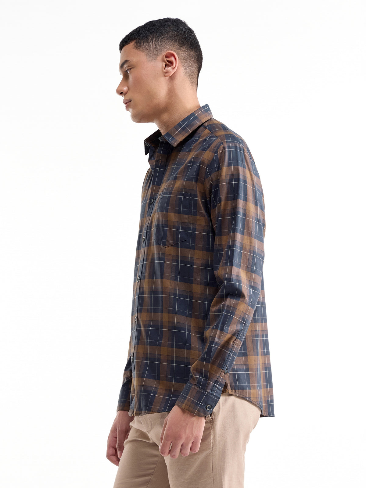 Solid Full Sleeve Jumper Sweater - Chocolate t4option_0