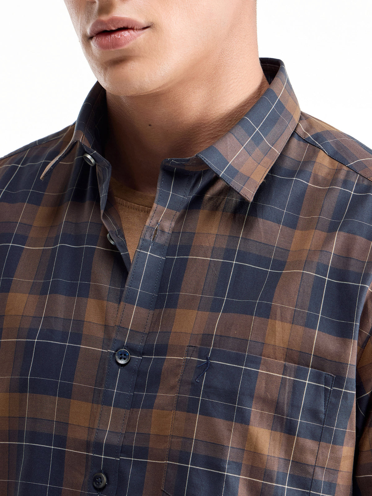Solid Full Sleeve Jumper Sweater - Chocolate t4option_0