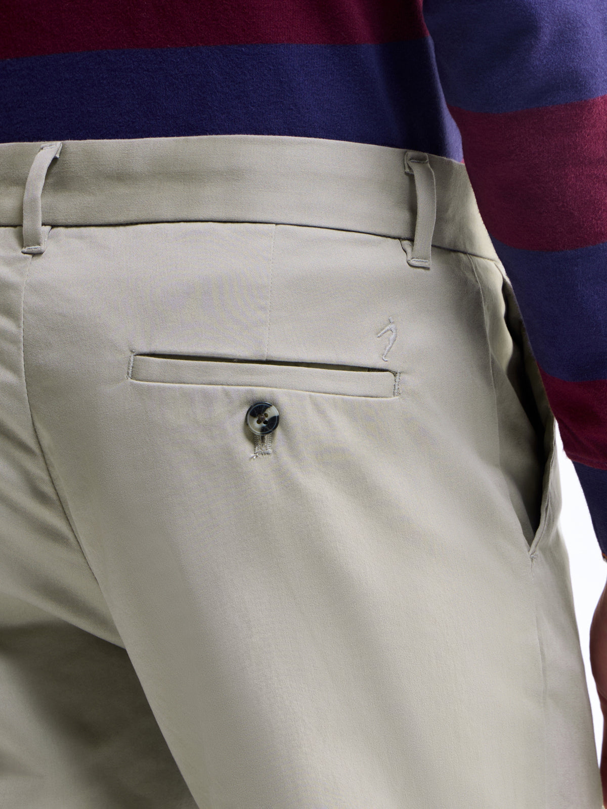 Regular Fit Cotton Stretch Trouser - Stone t4option_4