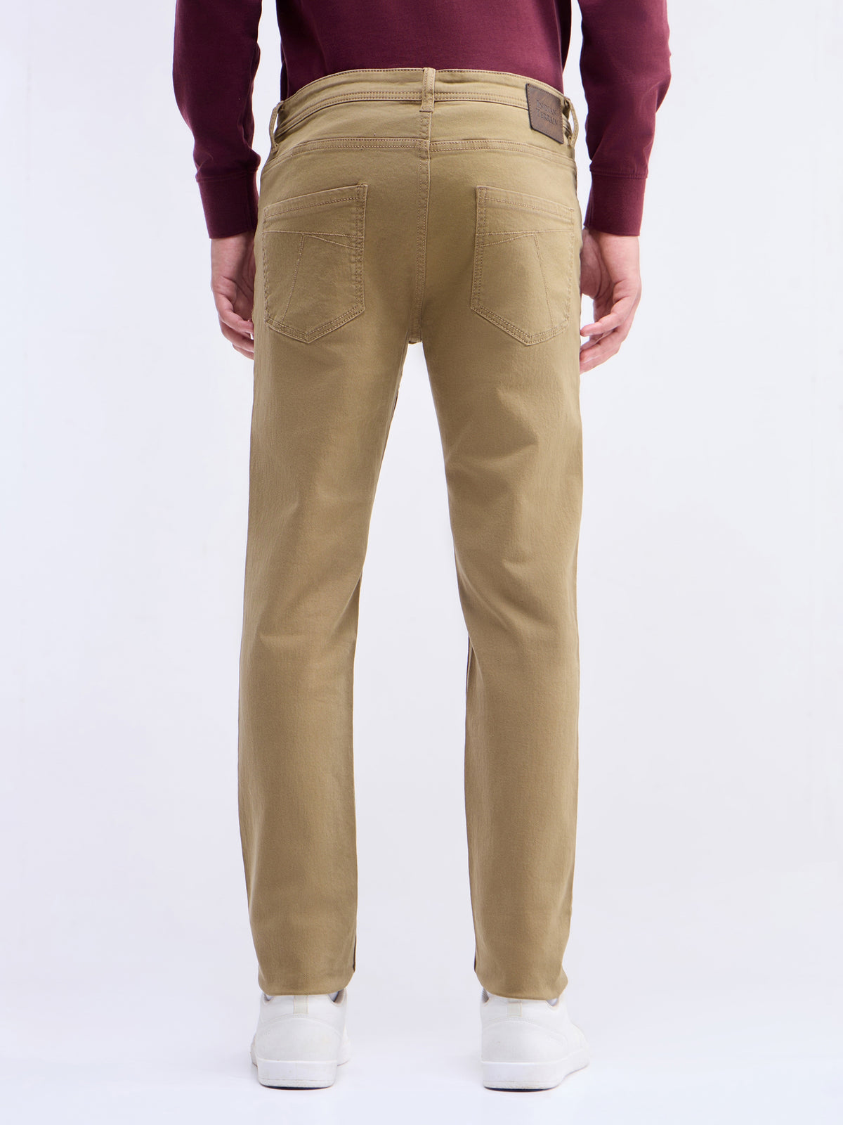 Slim Fit Stretchable Jeans - Dark Khaki t4option_0