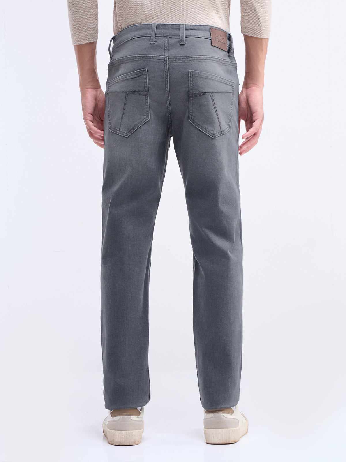 Slim Fit Stretchable Jeans - Dark Grey t4option_0