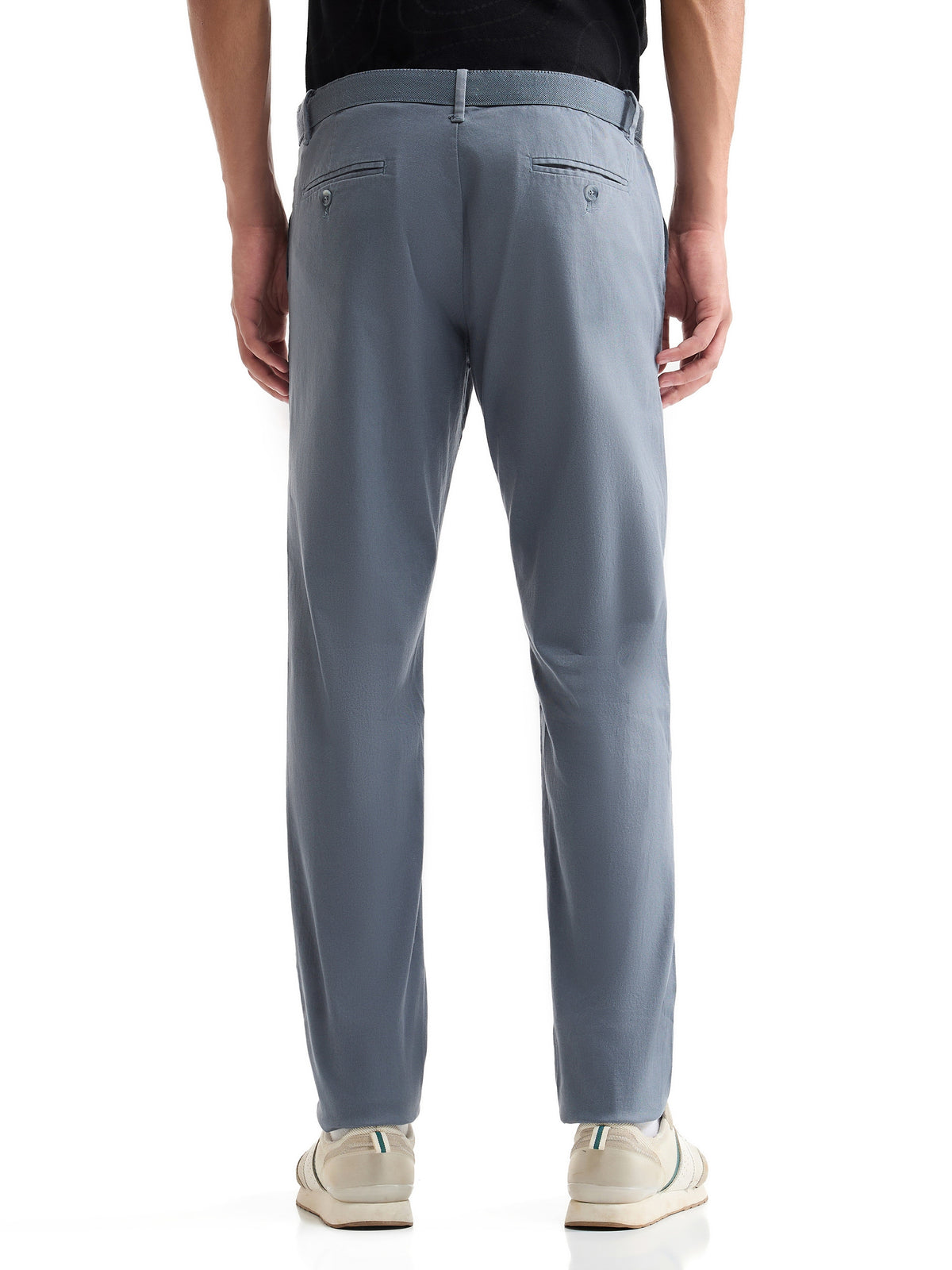 Slim Fit Cotton Stretch Trouser - Pdr Blue t4option_11