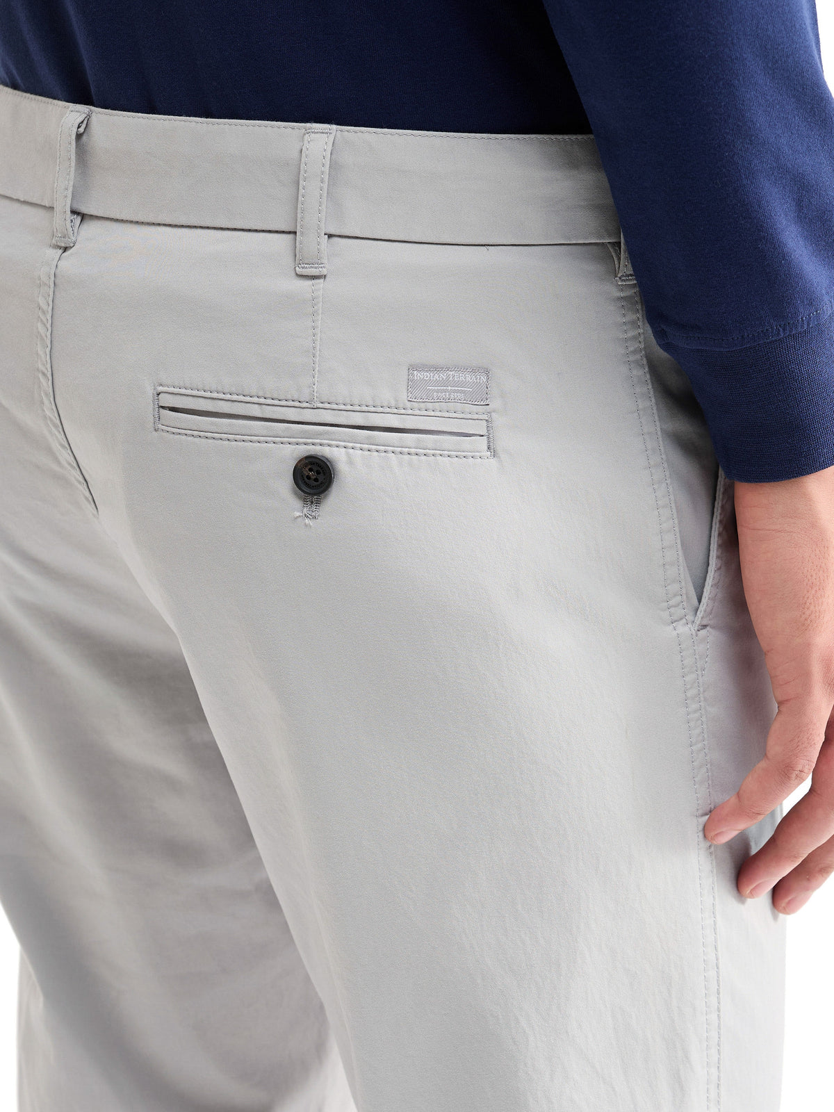 Brooklyn Fit Cotton Stretch Trouser - Cement t4option_1
