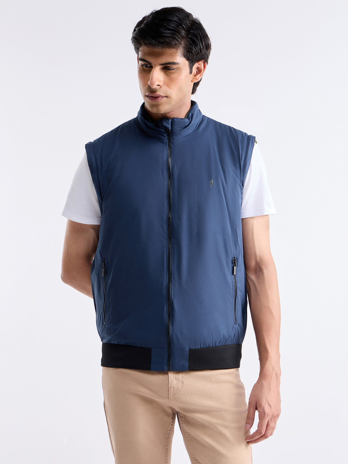 Solid Full Sleeve Bomber Jacket - Sap t4option_0
