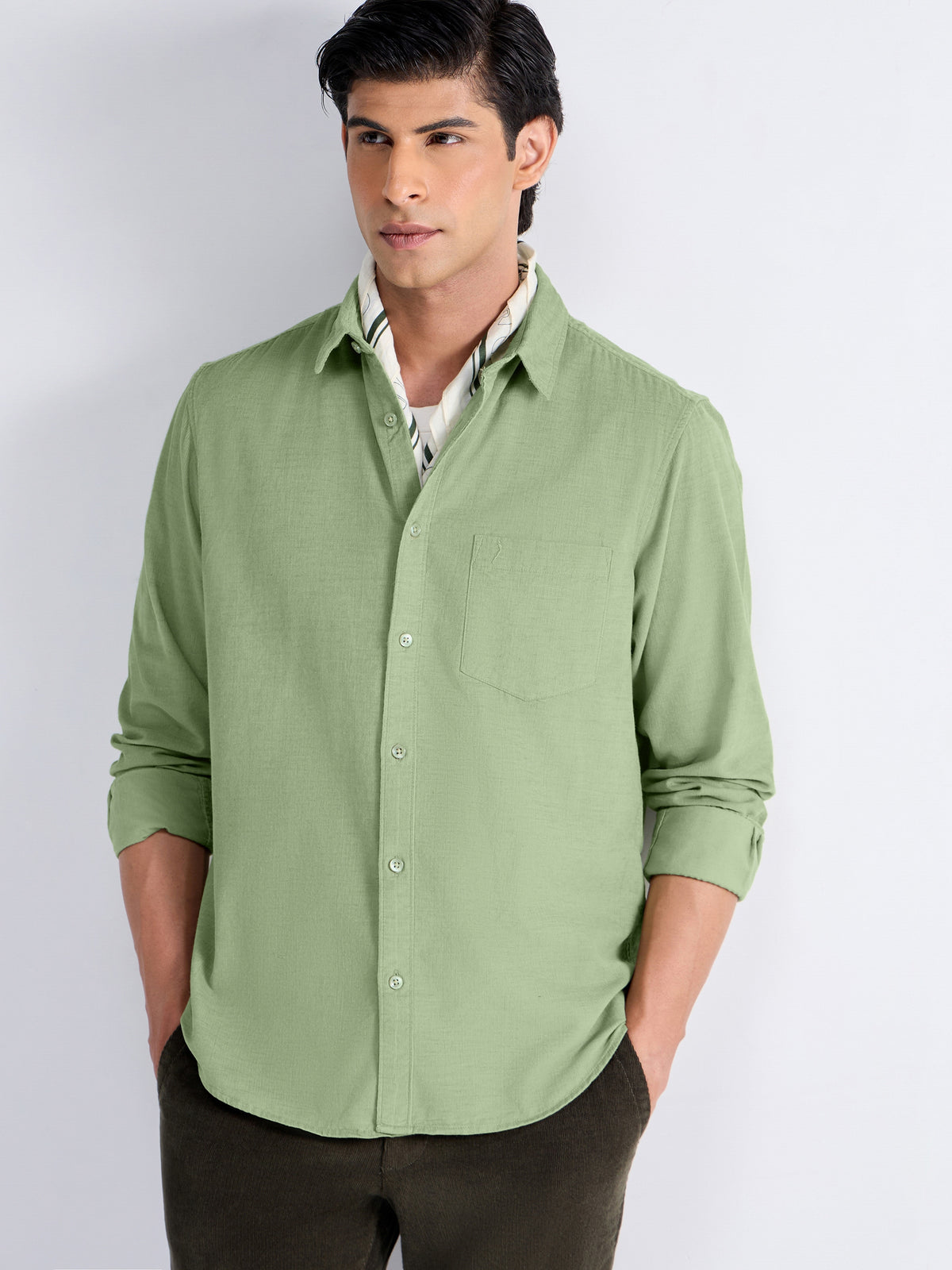 Check Full Sleeve Cotton Shirt - Sap t4option_3