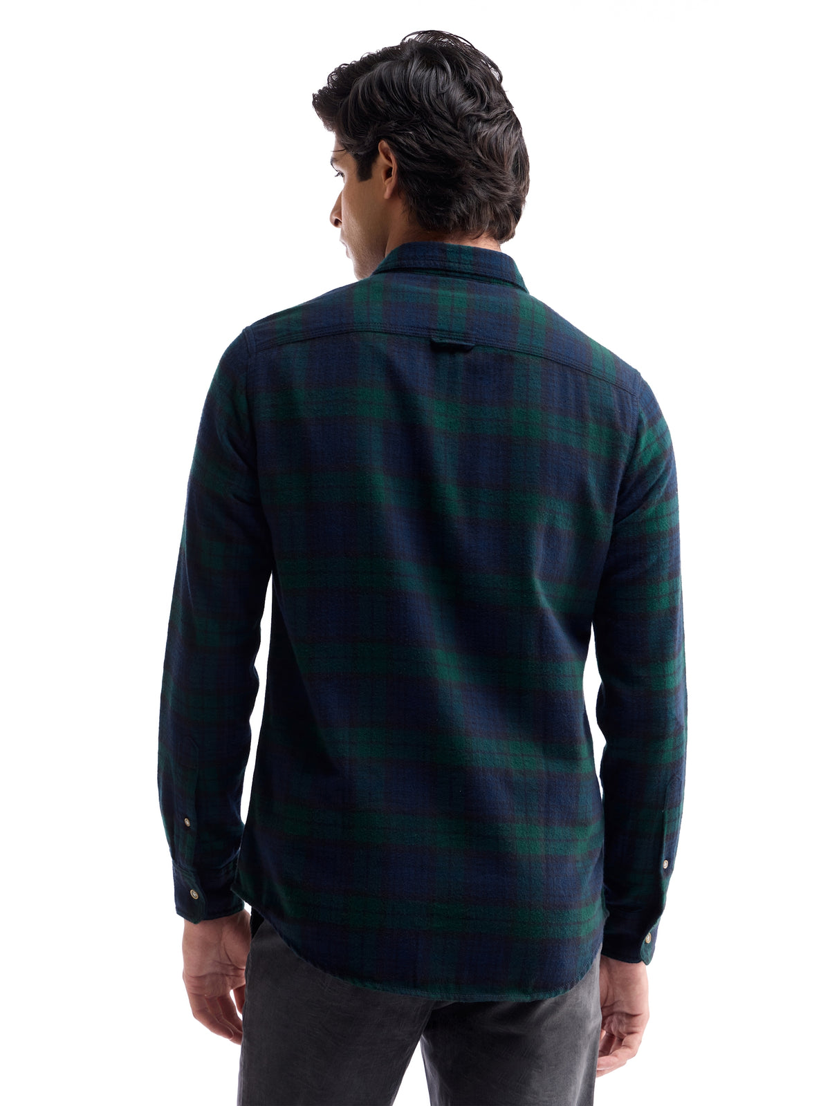Check Full Sleeve Cotton Shirt - Green t4option_0