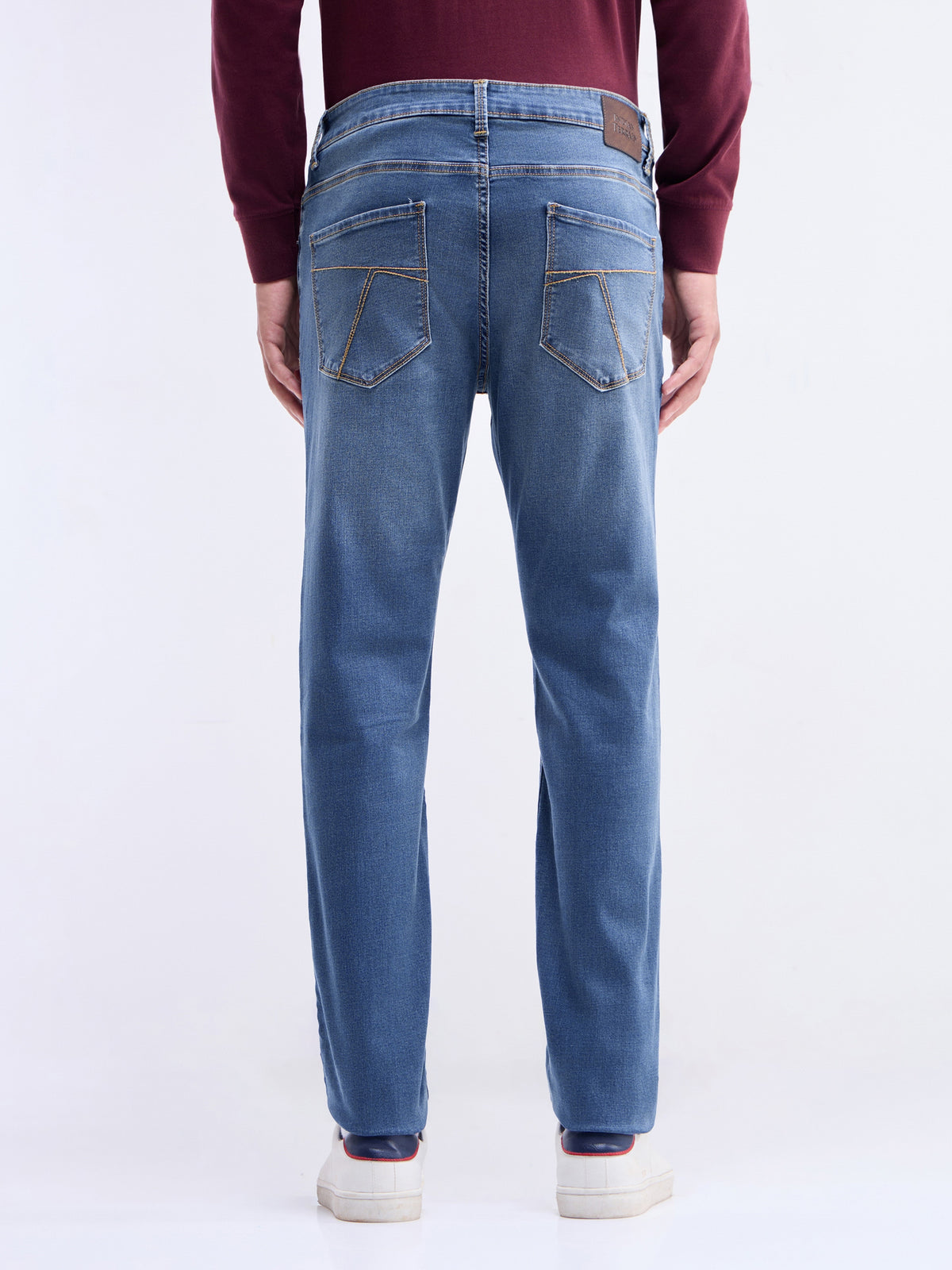 Slim Fit Stretchable Jeans - Md Wash t4option_0