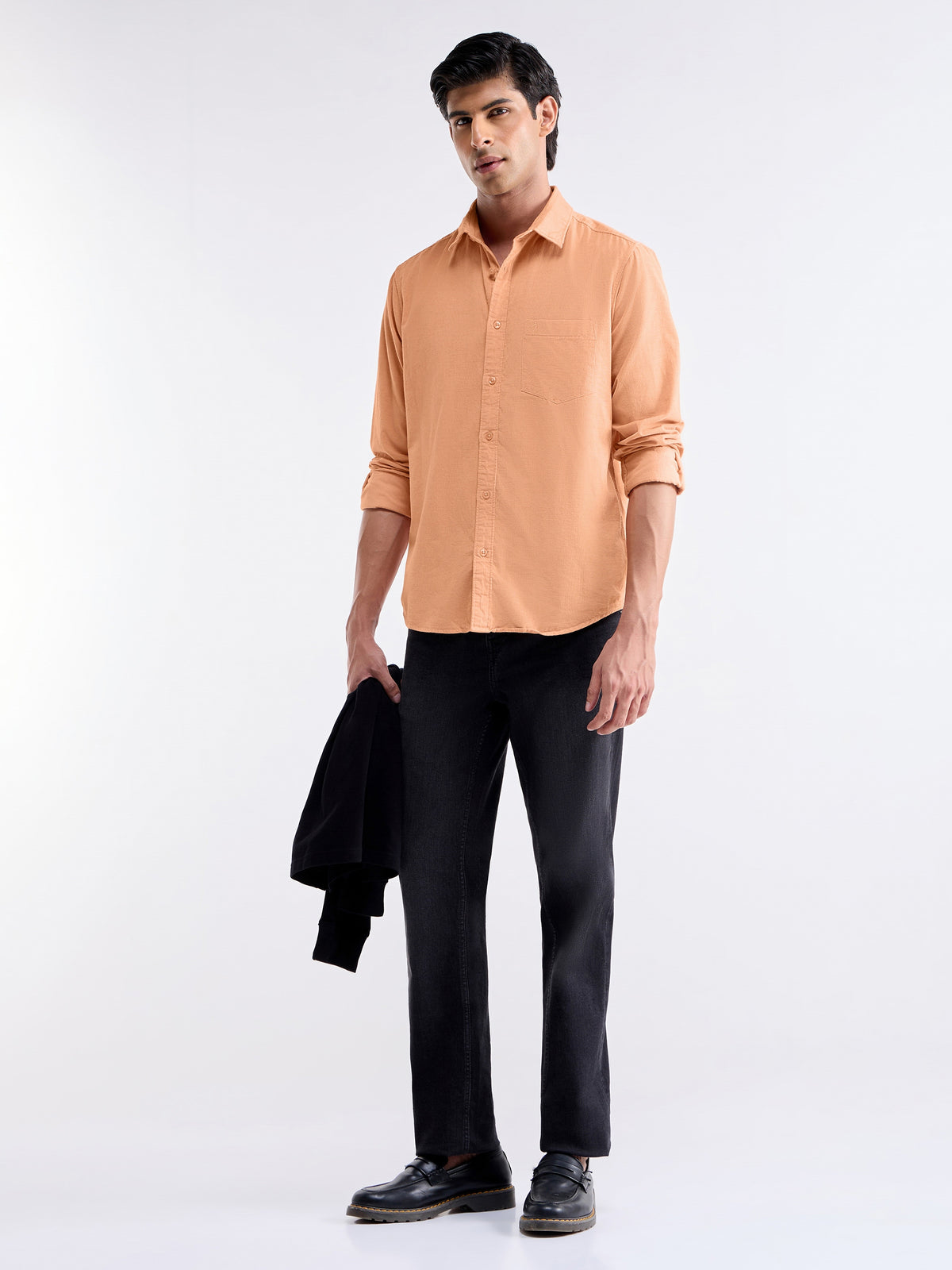 Check Full Sleeve Cotton Shirt - Orange t4option_2