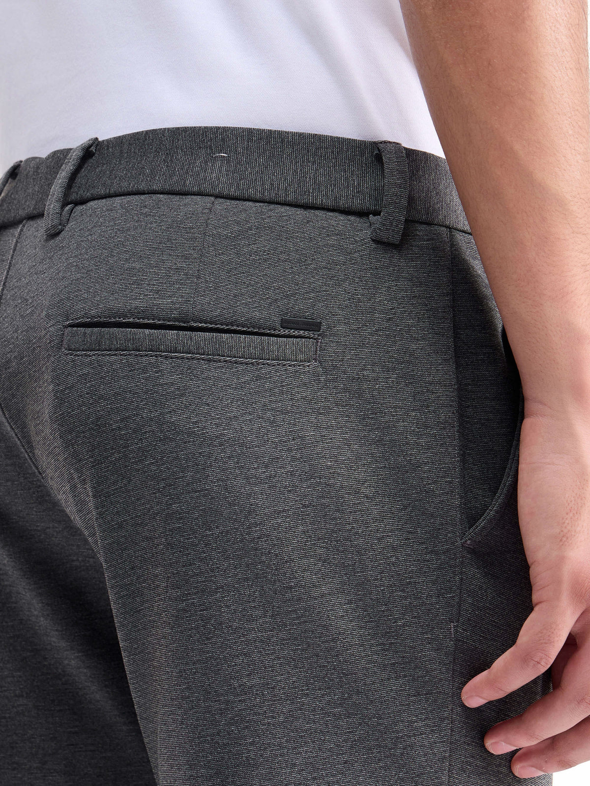 Slim Comfort Fit Cotton Poly Trouser - Choco t4option_0
