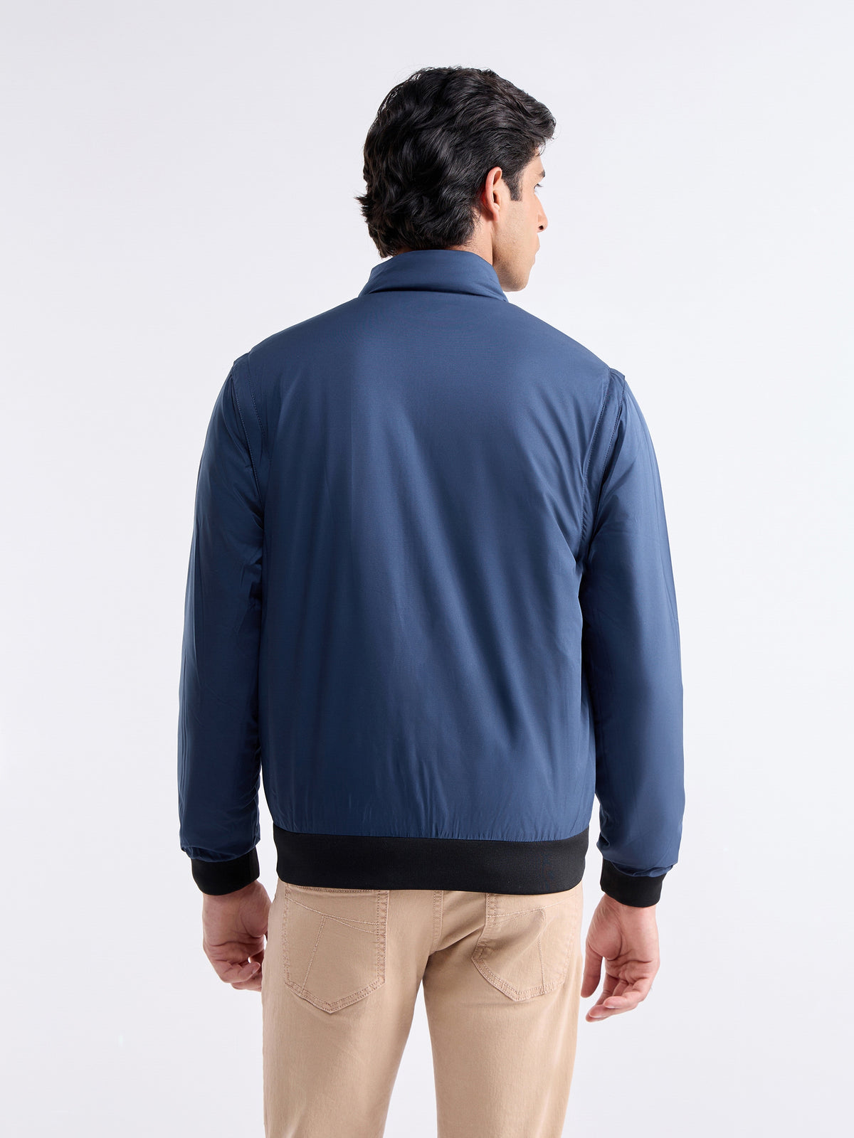 Solid Full Sleeve Bomber Jacket - Sap t4option_0