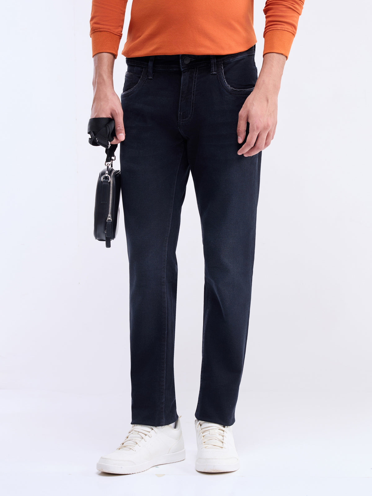 Slim Fit Stretchable Jeans - Dark Oxy t4option_0