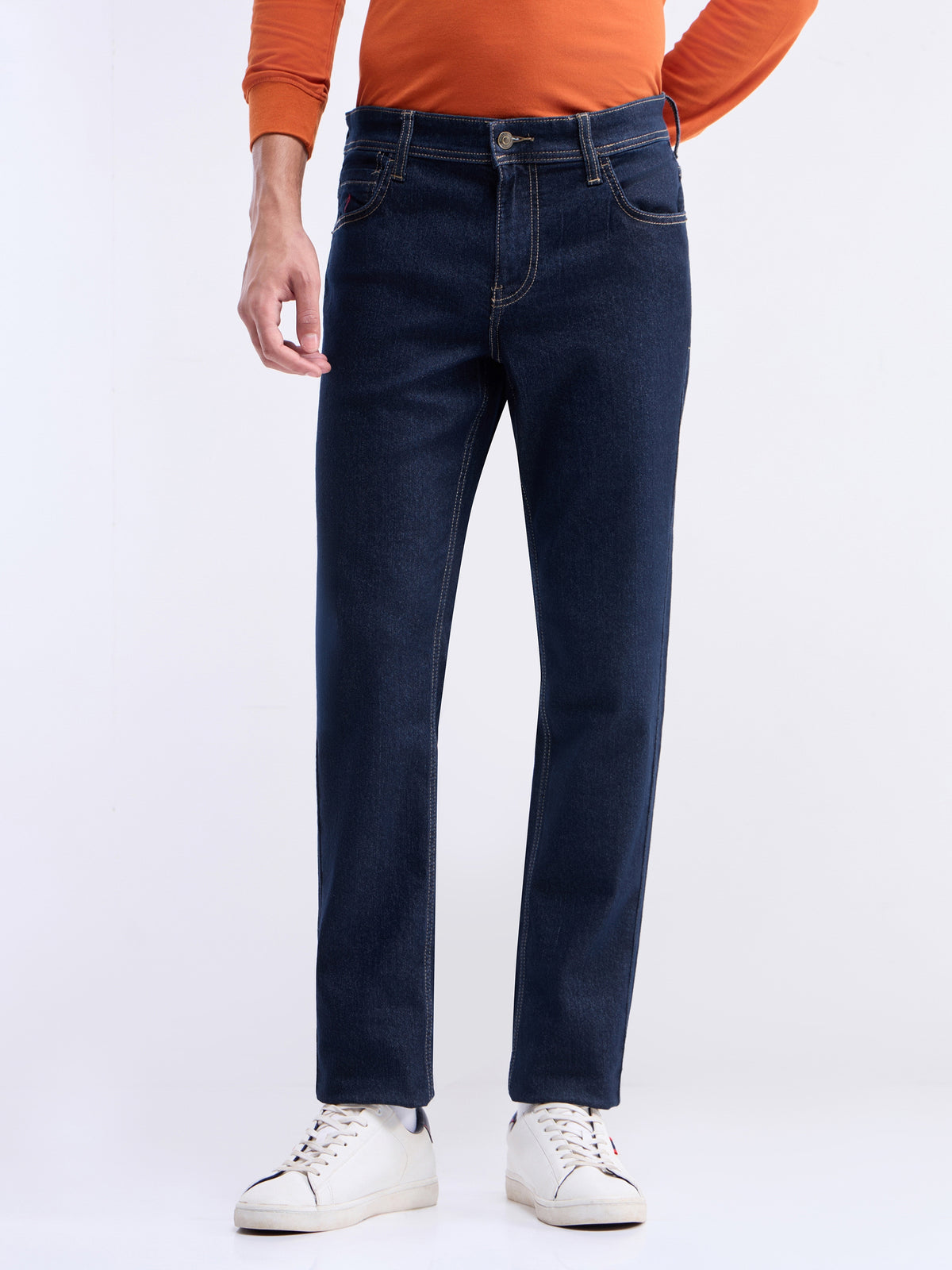Slim Fit Cotton Stretch Jeans - Rinse t4option_0