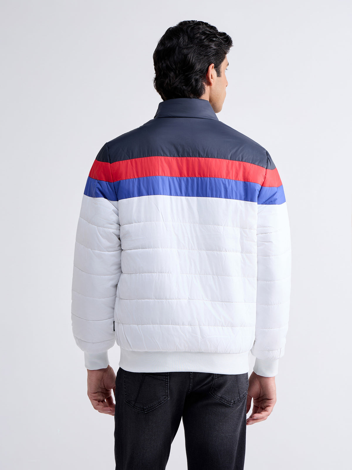 Solid Full Sleeve Gilet Jacket - White t4option_0