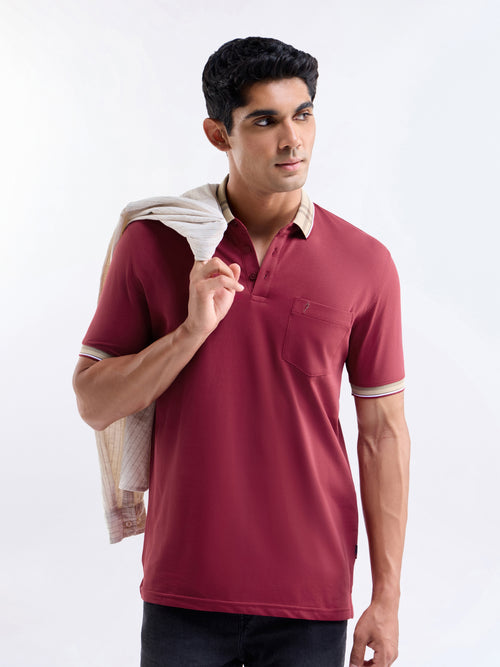 Solid Half Sleeve Regular Fit Polo T-Shirt