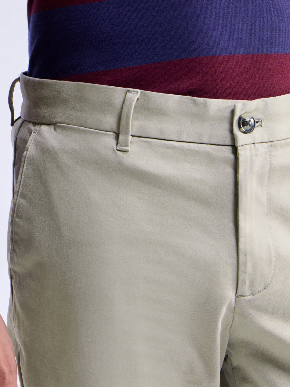 Regular Fit Cotton Stretch Trouser - Stone t4option_4