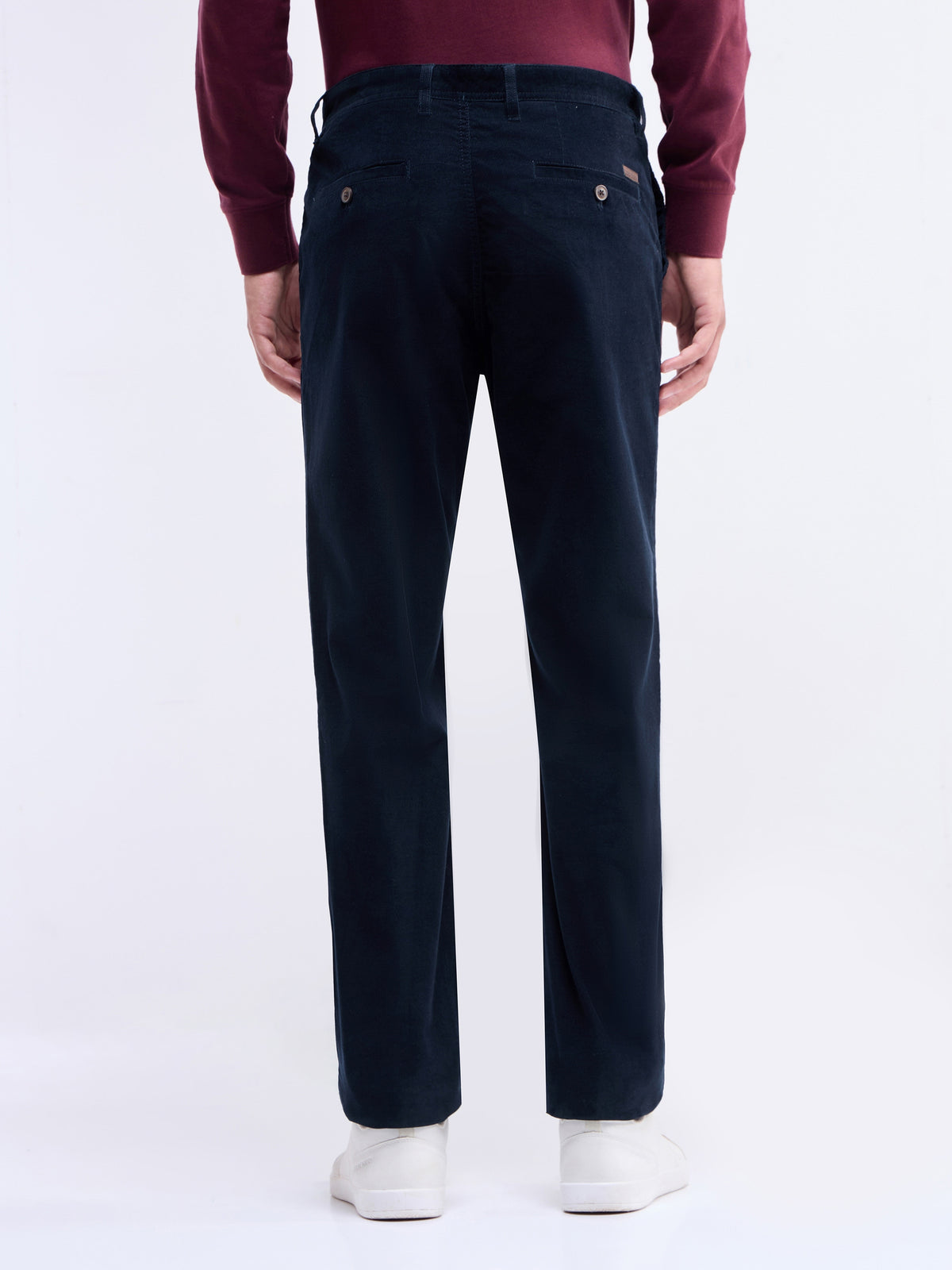 Regular Fit Cotton Stretch Trouser - Navy t4option_0