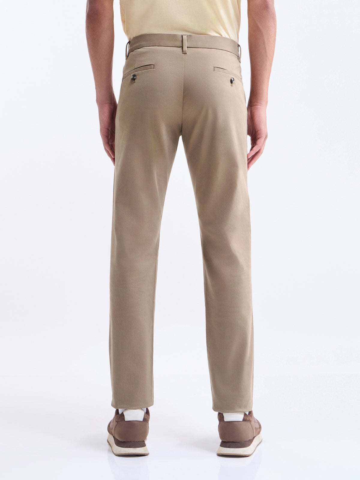 Slim Fit Cotton Stretch Trouser - New Khaki t4option_2