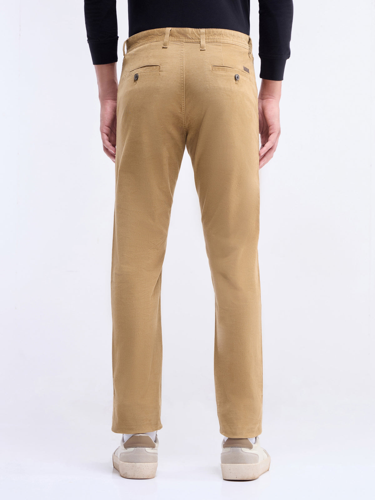 Slim Fit Cotton Stretch Trouser - Brit Khaki t4option_3