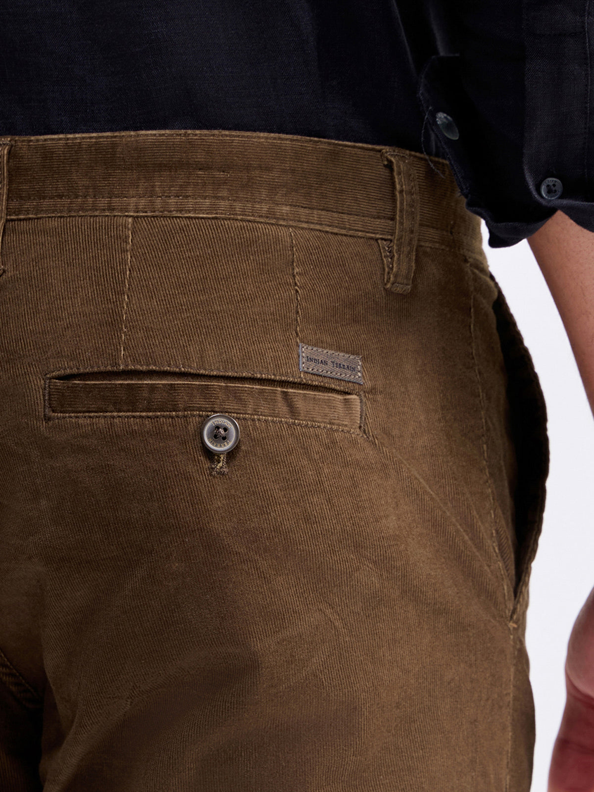 Slim Fit Cotton Stretch Trouser - Brown t4option_4