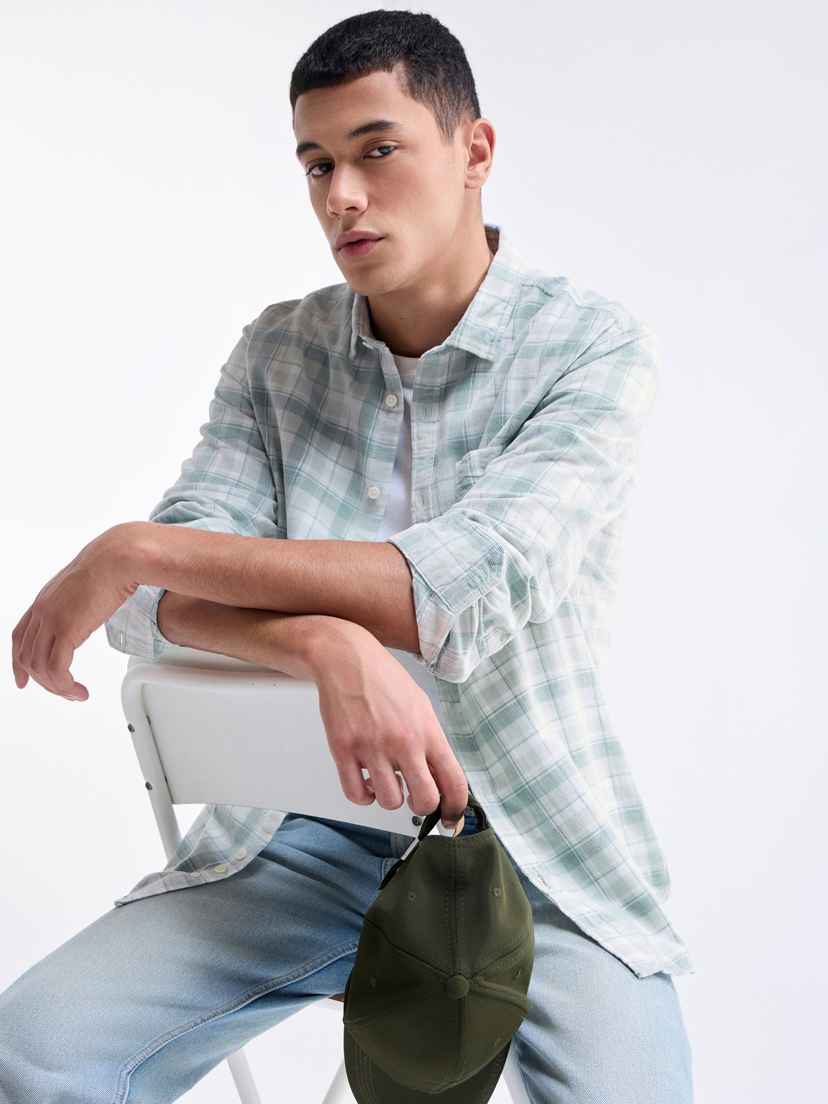 Check Full Sleeve Cotton Shirt - Sap t4option_1