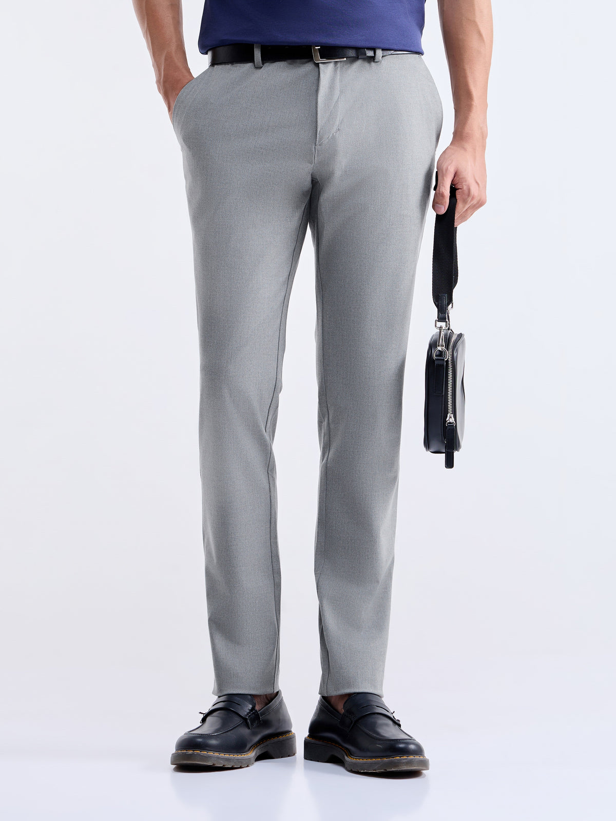 Urban Fit Poly Blend Trouser - Lt Grey M. t4option_0