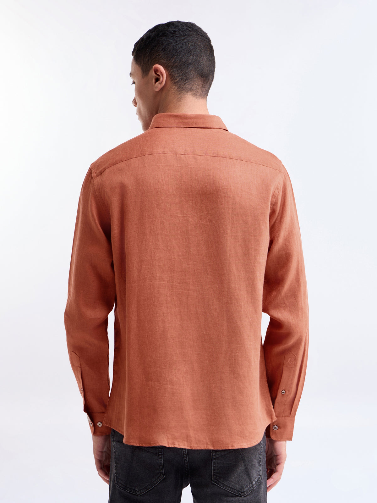Solid Regular Fit Shirt - Rust t4option_9