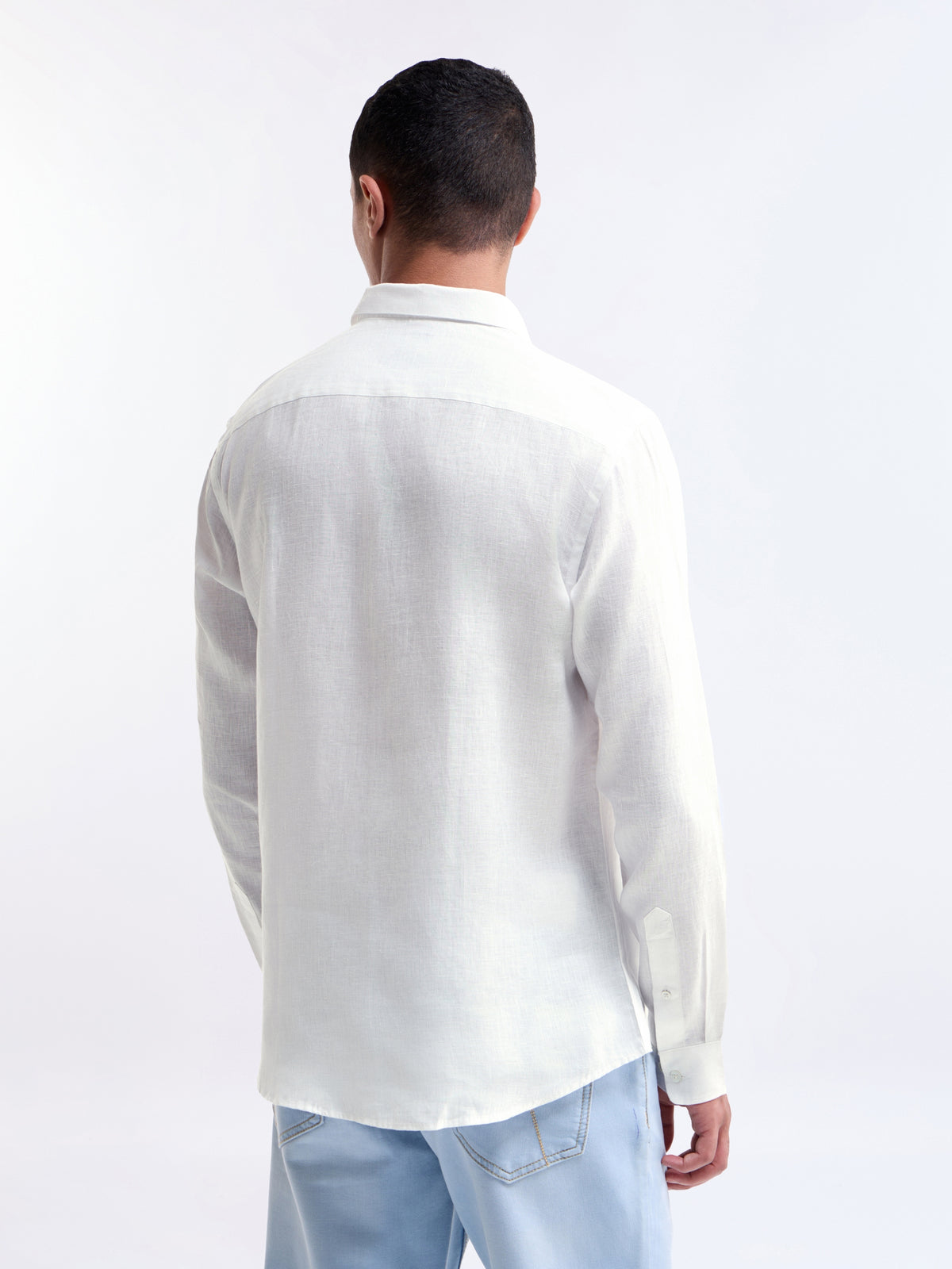 Solid Regular Fit Shirt - White t4option_12