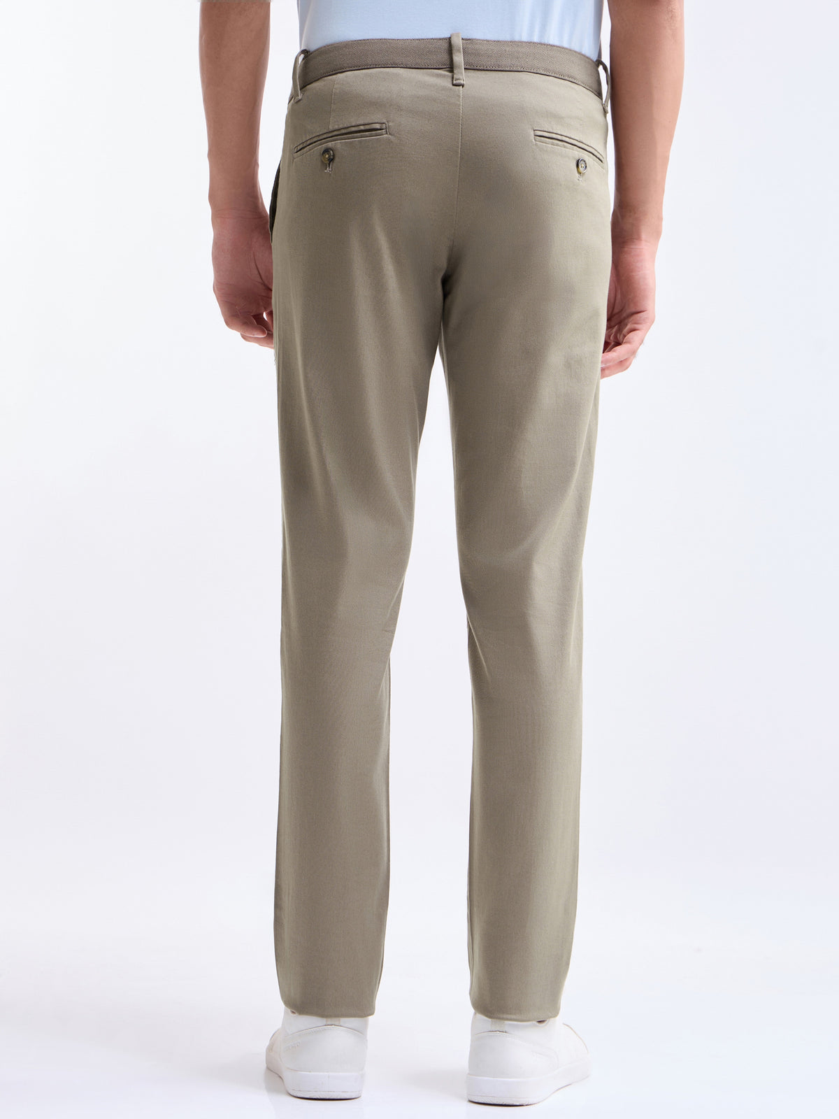 Slim Fit Cotton Stretch Trouser - Lt Brown t4option_7