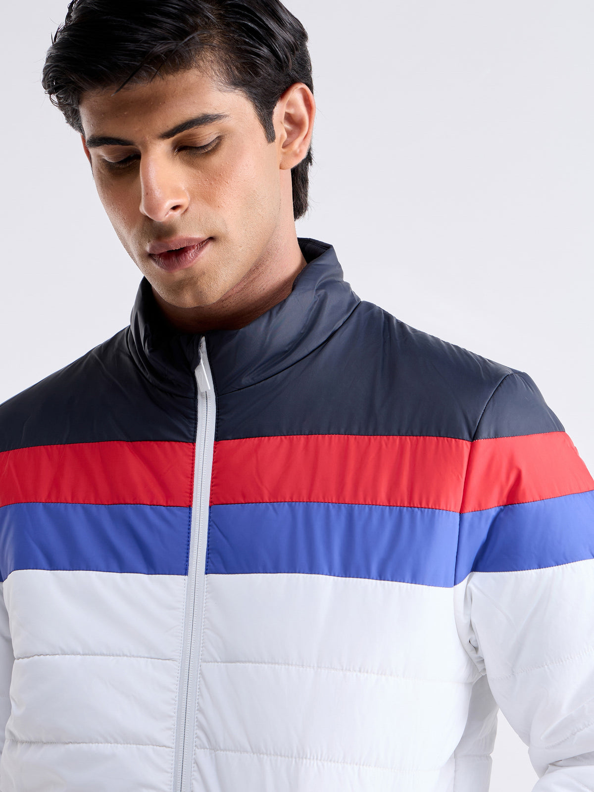 Solid Full Sleeve Gilet Jacket - White t4option_0
