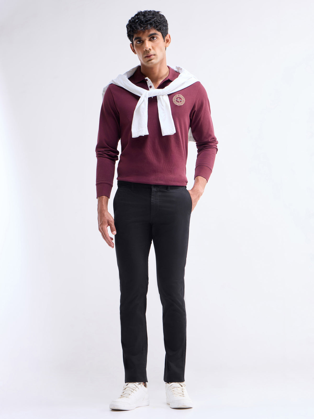 Brooklyn Fit Cotton Stretch Trouser - Black t4option_3