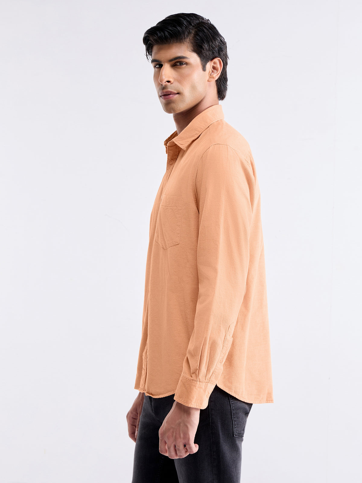 Check Full Sleeve Cotton Shirt - Orange t4option_2