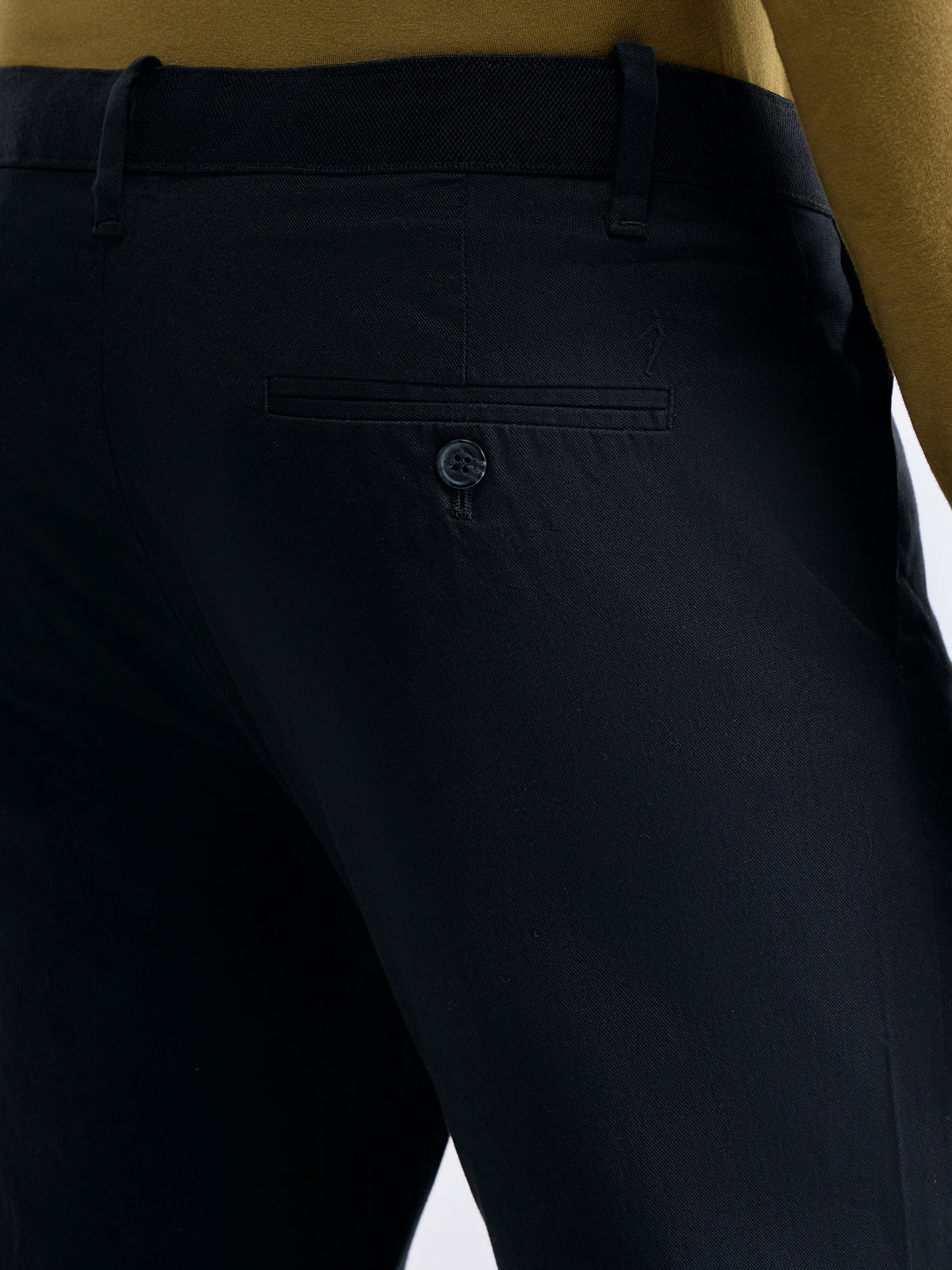 Slim Fit Cotton Stretch Trouser - Black t4option_7