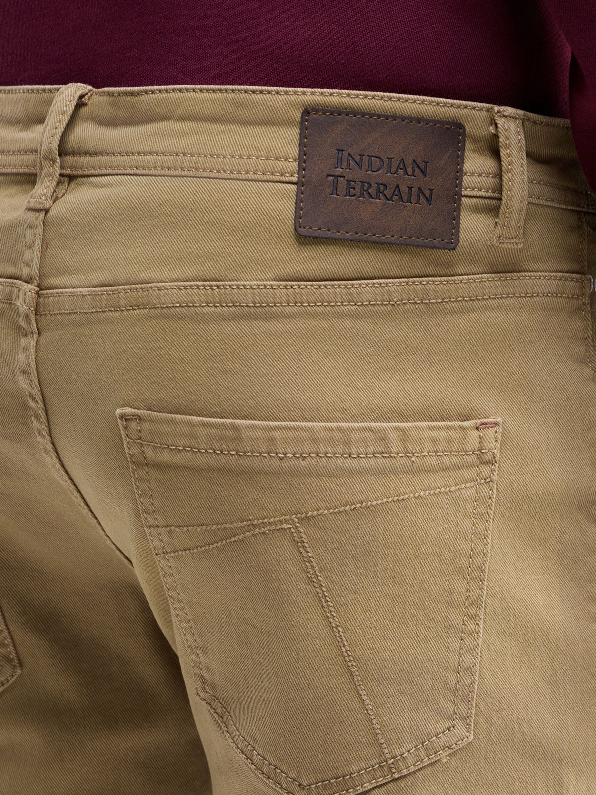 Slim Fit Stretchable Jeans - Dark Khaki t4option_0