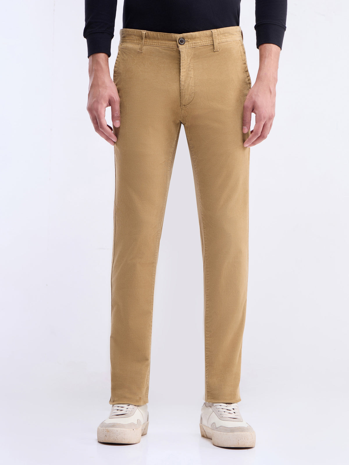 Slim Fit Cotton Stretch Trouser - Brit Khaki t4option_3