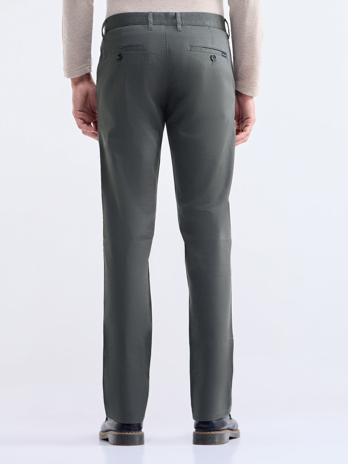Slim Fit Cotton Trouser - Dark Grey t4option_0