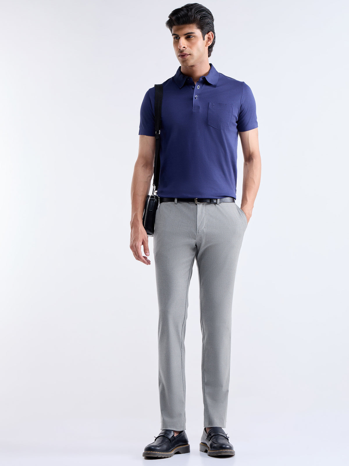 Urban Fit Poly Blend Trouser - Lt Grey M. t4option_0